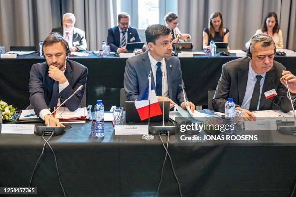 French director of European and international affairs Jean Mafart is pictured during a meeting of the 'Coalition European Countries against serious...