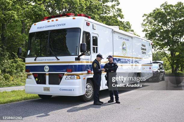 State Police arrive in crash site after small plane crashed in a mountainous area in the state of Virginia on Sunday following reports of a sonic...