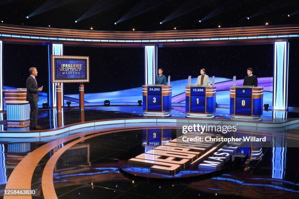 Semifinal 3 & 4" - The "Jeopardy! Masters" semifinal rounds continue with James Holzhauer, Matt Amodio, Mattea Roach and Andrew He competing for...