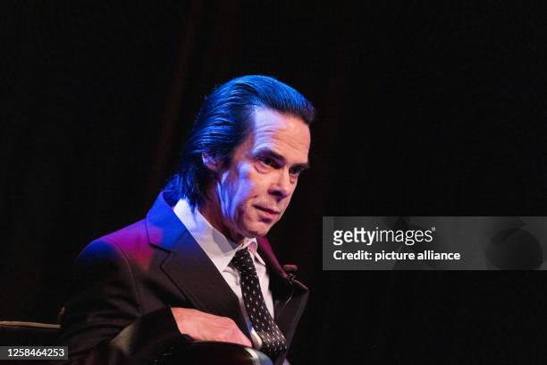 June 2023, North Rhine-Westphalia, Cologne: Nick Cave, Australian musician and author, will present his book "Faith, Hope and Carnage" at the...