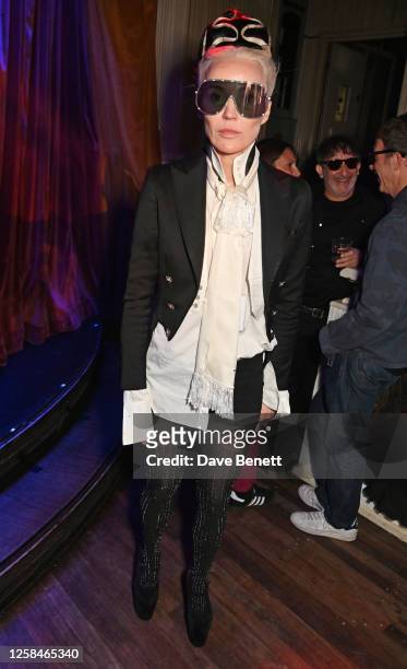 Daphne Guinness attends the 'Manta Of The Cosmos' performance at The Box on June 5, 2023 in London, England.