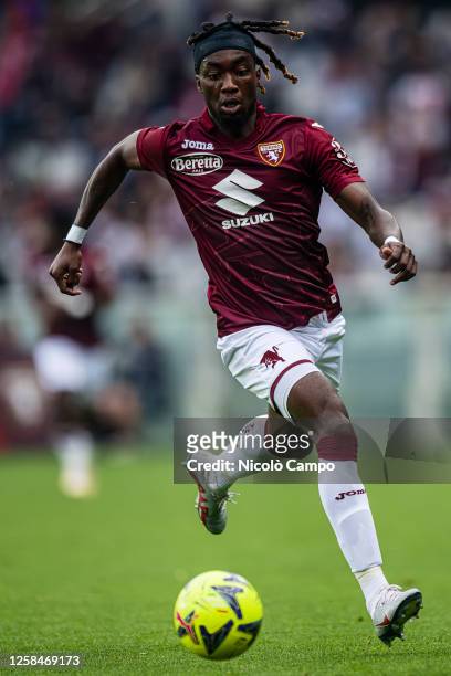 Yann Karamoh of Torino FC in action during the Serie A football match between Torino FC and FC Internazionale. FC Internazionale won 1-0 over Torino...
