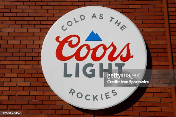 Coors Light advertisement logo prior to a regular season game between the Baltimore Orioles and San Francisco Giants on June 2, 2023 at Oracle Park...