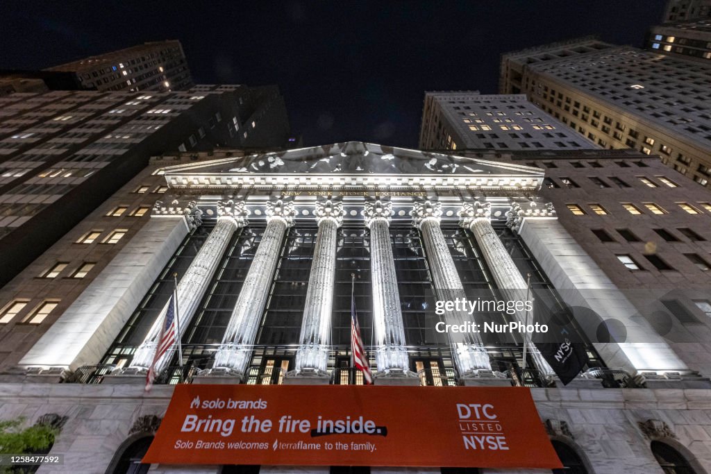 Night View Of New York Stock Exchange NYSE Building