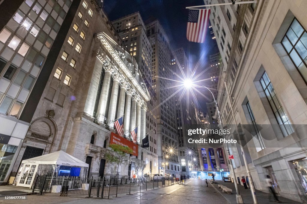 Night View Of New York Stock Exchange NYSE Building