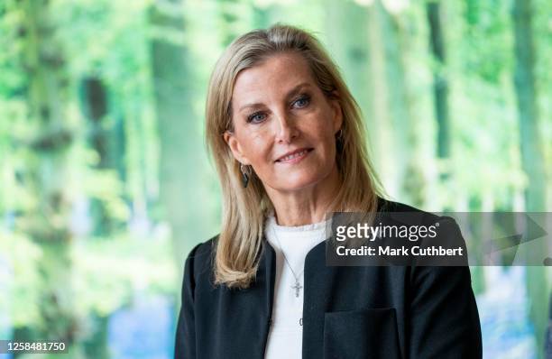 Sophie, Duchess of Edinburgh, Patron, during her visit to Christopher's, a Shooting Star Children's Hospice on June 6, 2023 in Guildford, England.