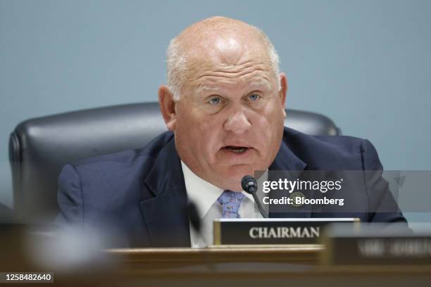 Representative Glenn Thompson, a Republican from Pennsylvania and chairman of the House Agriculture Committee, speaks during a hearing in Washington,...