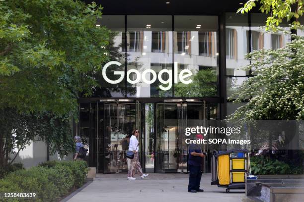 An exterior view of Google office in central London.