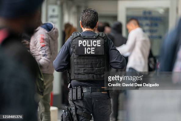 Asylum Seeking Migrants Wait In Line For Immigration Customs Enforcement Appointments