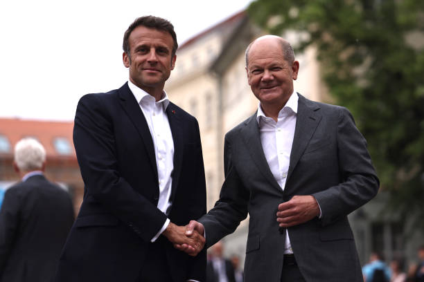 DEU: Macron And Scholz Meet Over Dinner In Potsdam
