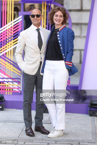 Stanley Tucci and Felicity Blunt attend the 2023 Royal Academy of Arts Summer Preview Party at Royal Academy of Arts on June 6, 2023 in London,...