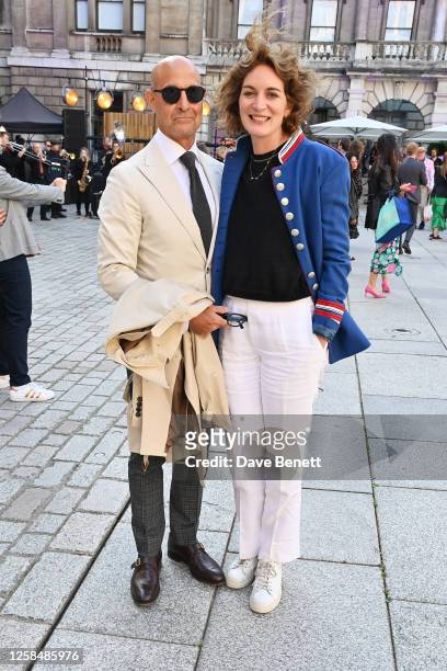 Stanley Tucci and Felicity Blunt attend the Royal Academy Of Arts Summer Exhibition preview party 2023 on June 6, 2023 in London, England.