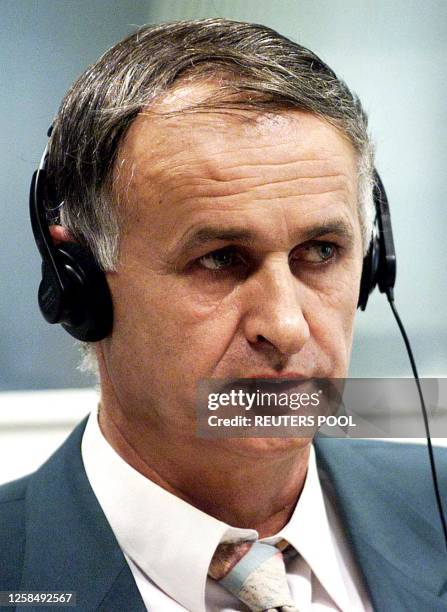Bosnian Serb General Radislav Krstic makes his initial appearance before the International War Crime Tribunal for the former Yugoslavia in The Hague,...