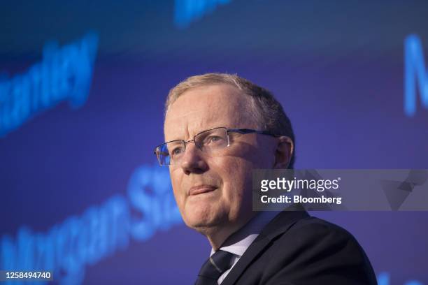 Philip Lowe, governor of the Reserve Bank of Australia , speaks during the Morgan Stanley Australia Summit in Sydney, Australia, on Wednesday, June...