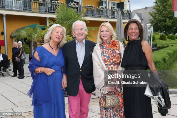 Birgit Loeper, wife of Mike Krueger, Max Schautzer, Ingrid Flick and Shirley Retzer during the anniversary event hosted by Lisa Film to celebrate 30...