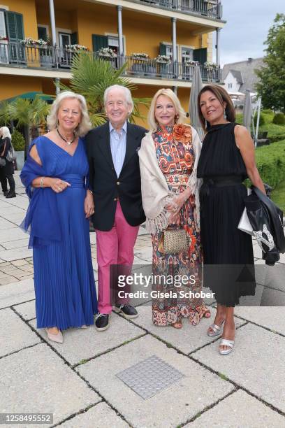 Birgit Loeper, wife of Mike Krueger, Max Schautzer, Ingrid Flick and Shirley Retzer during the anniversary event hosted by Lisa Film to celebrate 30...