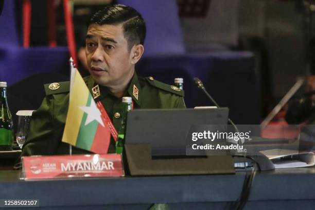 Defense Attache of Myanmar to Indonesia, Phyo Zaw Soe attends the Association of Southeast Asian Nations Chief of Defense Forces Meeting in Nusa Dua,...