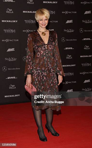 Personality Susan Atwell attends the Michalsky StyleNite during the Mercedes Benz Fashion Week Autumn/Winter 2011 at Tempodrom on January 21, 2011 in...