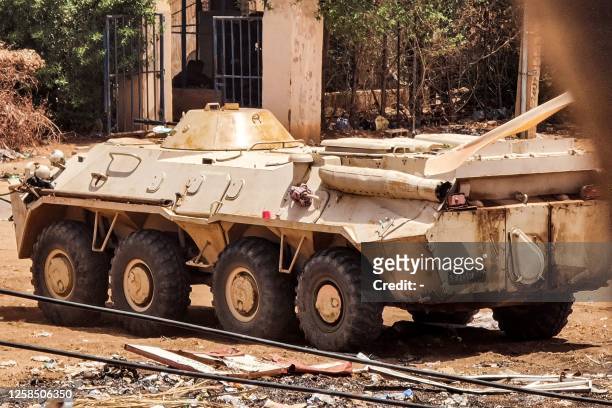 Sudanese armed forces' armoured personnel carrier is pictured in southern Khartoum amidst ongoing fighting on June 7, 2023. Eight weeks of fighting...