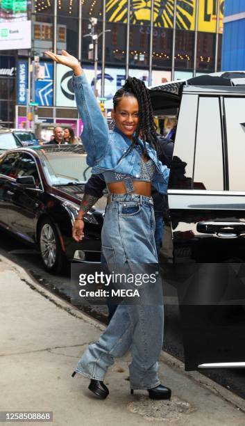 Alicia Keys is seen at 'Good Morning America' on June 7, 2023 in New York, New York.