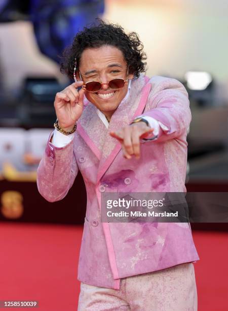 Anthony Ramos attends "Transformers: Rise Of The Beasts" European Premiere at Cineworld Leicester Square on June 7, 2023 in London, England.