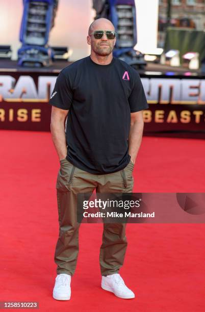Jason Statham attends "Transformers: Rise Of The Beasts" European Premiere at Cineworld Leicester Square on June 7, 2023 in London, England.