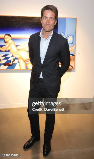 Kris Thykier attends the exclusive opening of 'Powerful, despite it all' by Sophie-Yen Bretez in honour of JD Malat Gallery's 5th anniversary on June...