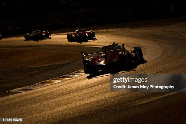 The Team WRT Oreca 07 - Gibson of Rui Andrade, Robert Kubica, and Louis Deletraz in action during Practice and Qualifying ahead of the 100th...