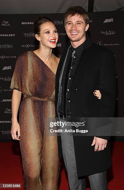 Actress Beau Garret and actor Garrett Hedlund attend the Michalsky StyleNite during the Mercedes Benz Fashion Week Autumn/Winter 2011 at Tempodrom on...