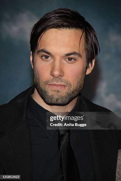 Actor Maximilian Simonischek arrives at the Kosmos movie theater for the Hindenburg premiere on January 18, 2011 in Berlin, Germany.
