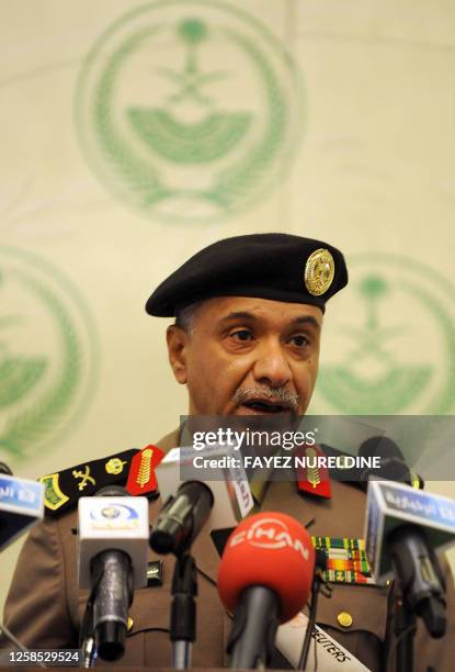 Saudi interior ministry spokesman Mansur al-Turki holds a news conference at the Saudi Officers club in Riyadh on January 2 during which he announced...