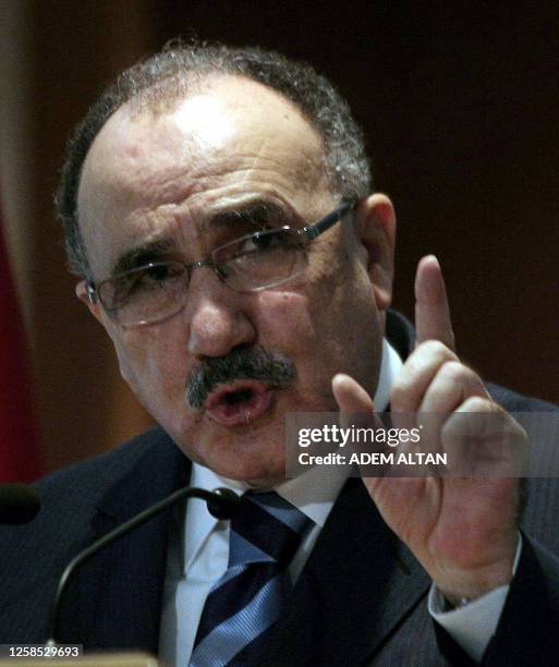 Turkish Interior Minister Besir Atalay addresses a press conference in Ankara on December 17, 2009. The Turkish government will press ahead with...