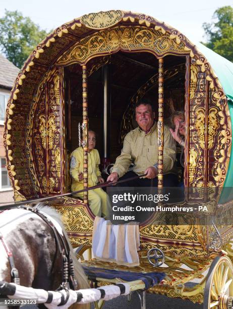 Travellers start to arrive at the Appleby Horse Fair, the annual gathering of gypsies and travellers in Appleby, Cumbria. Picture date: Thursday June...