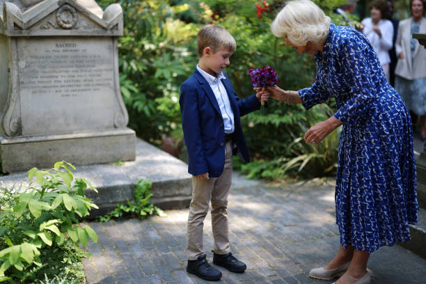 GBR: Queen Camilla Opens British Flowers Week Exhibition At Garden Museum