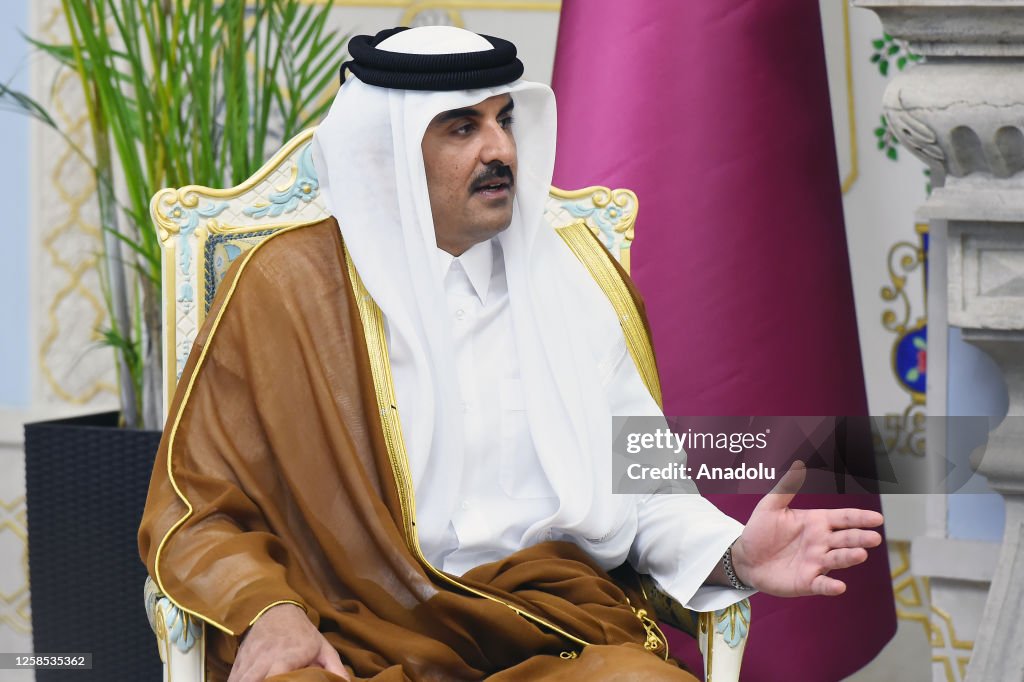 Emir of Qatar Sheikh Tamim bin Hamad Al Thani in Tajikistan