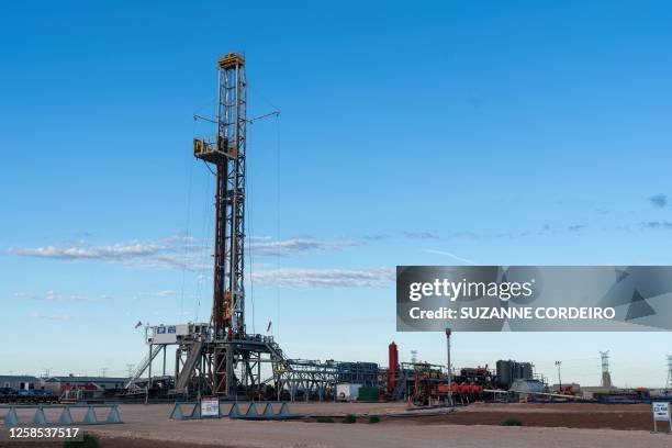 Local H Rig Oil rig and pump of H&P Rig 488 in Stanton, Texas, on June 8, 2023 ...