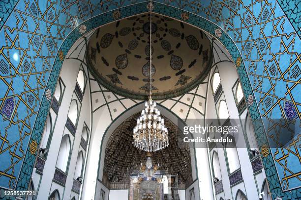 View of the Goharshad Mosque at the province of Razavi Khorasan in Mashhad, Iran on May 29, 2023. The mosque was built during the Timurid period...