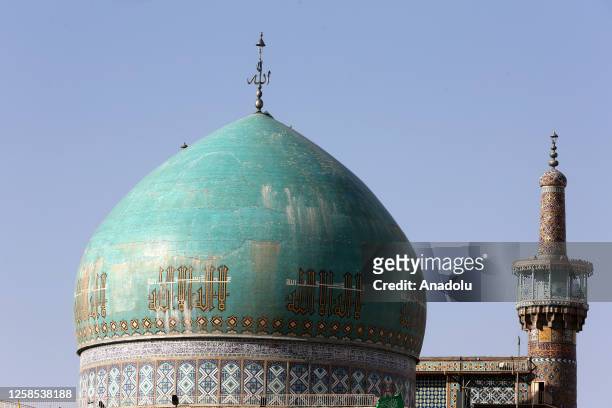 General view of the Goharshad Mosque at the province of Razavi Khorasan in Mashhad, Iran on May 29, 2023. The mosque was built during the Timurid...