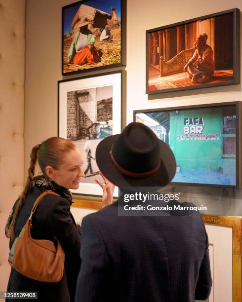 Amber Arbucci and James Hayman attend Red Carpet Collectors' Dinner & Soirée at the Santa Monica Art Museum at Santa Monica Art Museum on May 23,...