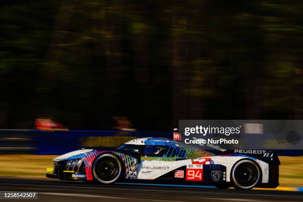 The PEUGEOT TOTALENERGIES , Loic Duval , Gustavo Menezes , Nico Muller during 100th running 24 Hours of Le Mans at the Circuit de la Sarthe on June...