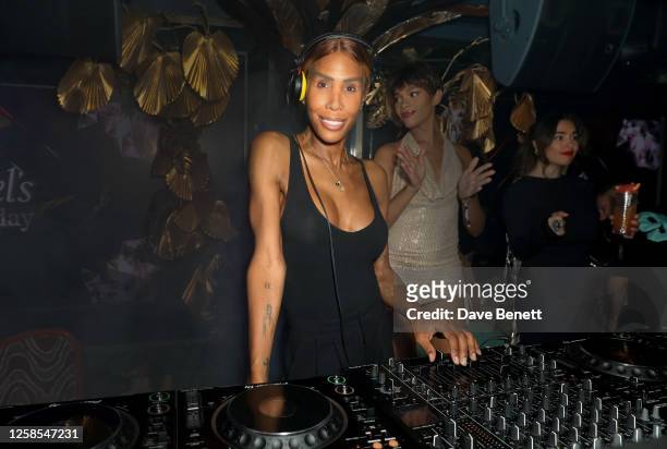 Honey Dijon DJs at Annabel's 60th Anniversary Party on June 8, 2023 in London, England.