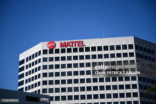 The Mattel, Inc. Logo is displayed outside the headquarters of the toy company known for products including Barbie and Hot Wheels in El Segundo,...