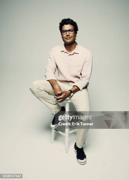 Sendhil Ramamurthy of the film 'The Secret Art of Human Flight' poses for a portrait during the 2023 Tribeca Festival at Spring Studio on June 08,...