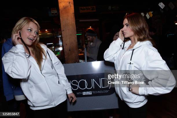 Actress Madison McKinley and TV personality Michelle Money attend The House of Hype LIVEstyle Lounge Day Event at Ciscero Restaurant on January 22,...