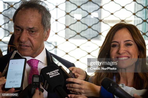 Candidate for governor of the province of Buenos Aires Daniel Scioli: pre-candidate for the presidency of Argentina 2023, in Buenos Aires, Argentina,...