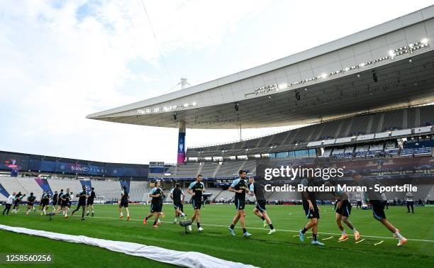 General view during FC Internazionale Milano training ahead of the UEFA Champions League 2022/23 final at the Ataturk Olympic Stadium on June 09,...