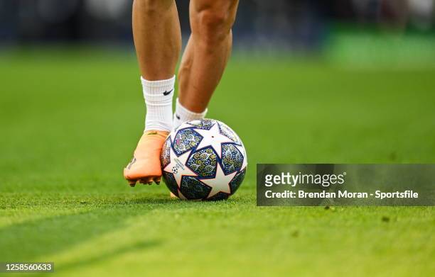 Champions League ball during FC Internazionale Milano training ahead of the UEFA Champions League 2022/23 final at the Ataturk Olympic Stadium on...