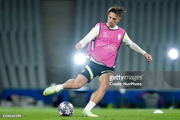 Jack Grealish of Manchester City during training session ahead UEFA Champions League final match between Manchester City FC and FC Internazionale at...