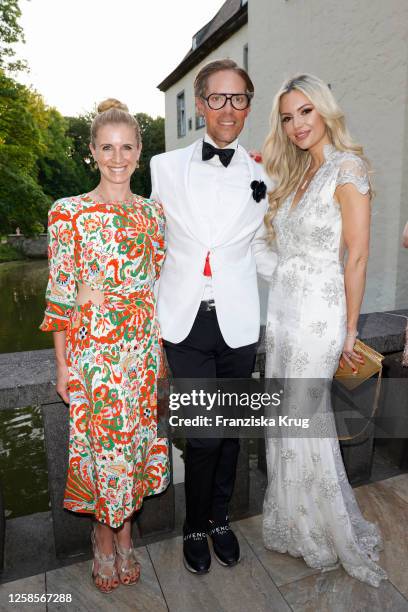 Jessica von Bredow-Werndl, Jens Hilbert and Rosanna Davison during the Longines Balve Optimum 2023 event on June 9, 2023 in Balve, Germany.