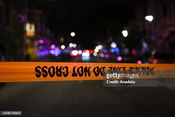 Police take security measures after multiple people were shot on Friday night in Mission District of San Francisco, California, United States on June...